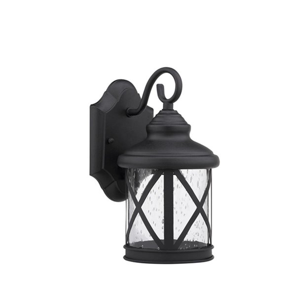 Supershine 16 in. Lighting Milania Adora Transitional 1 Light Black Outdoor Wall Sconce - Textured Black SU2542853